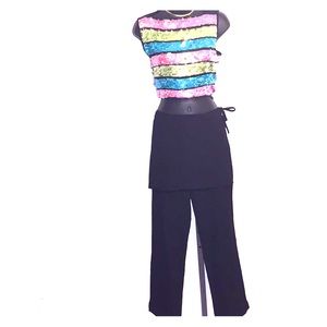 Laundry by Shelli Segal Peplum Skirt Pants Sz M